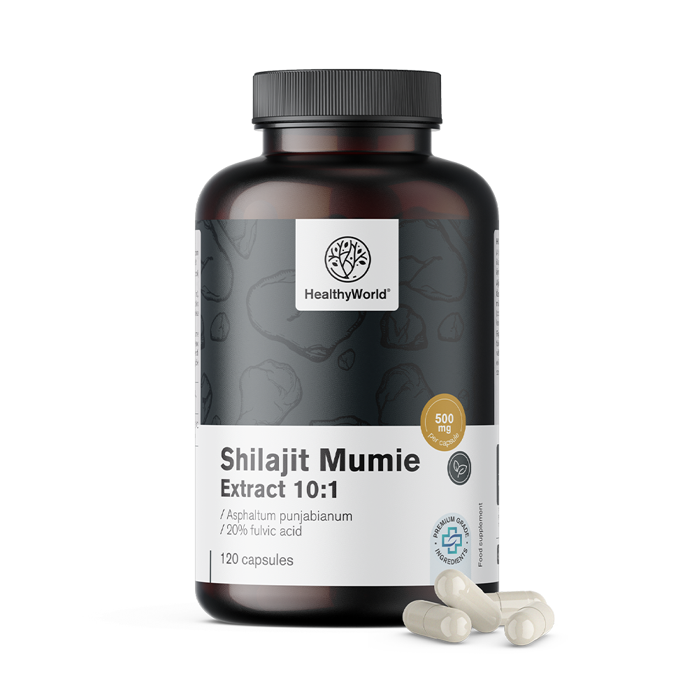 Shilajit Mumie 10:1 w kapsułkach