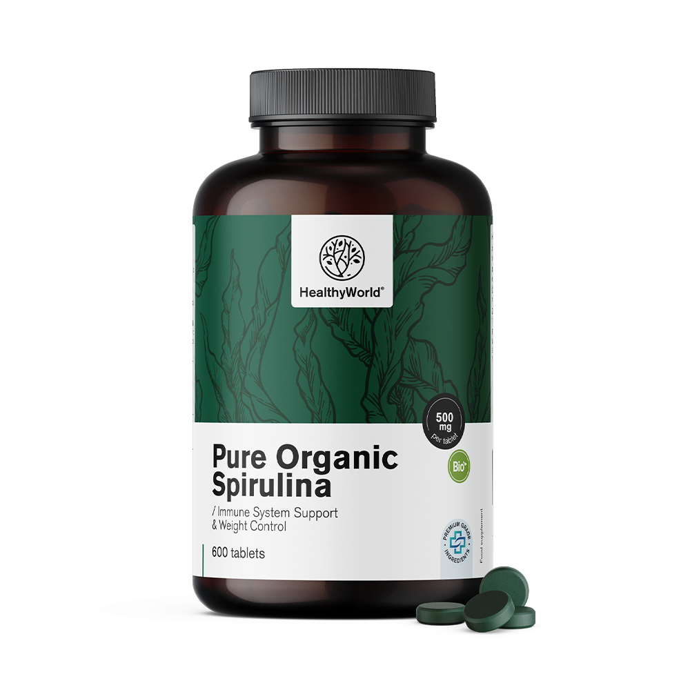 BIO Spirulina 500 mg w tabletkach.