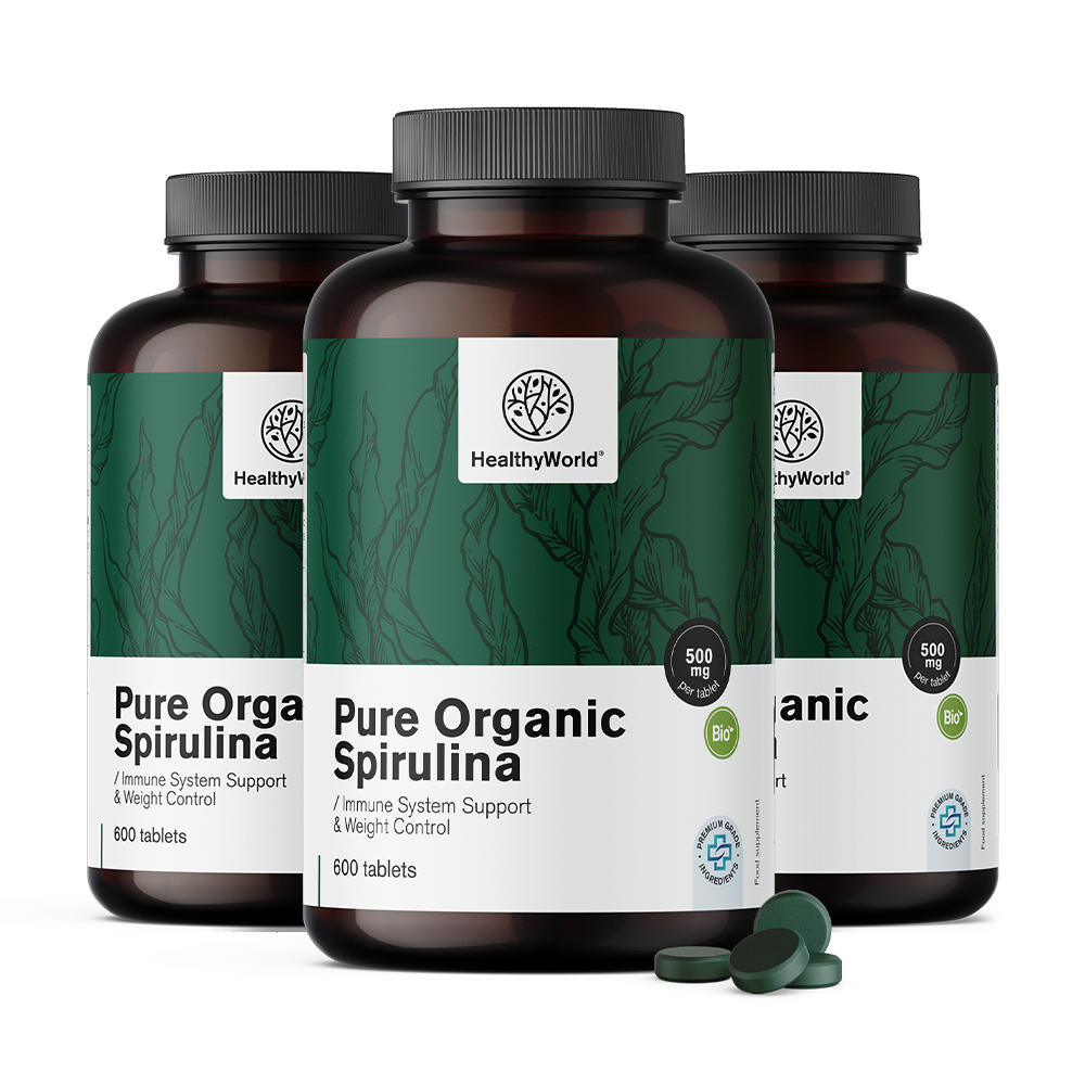 BIO Spirulina 500 mg w tabletkach.