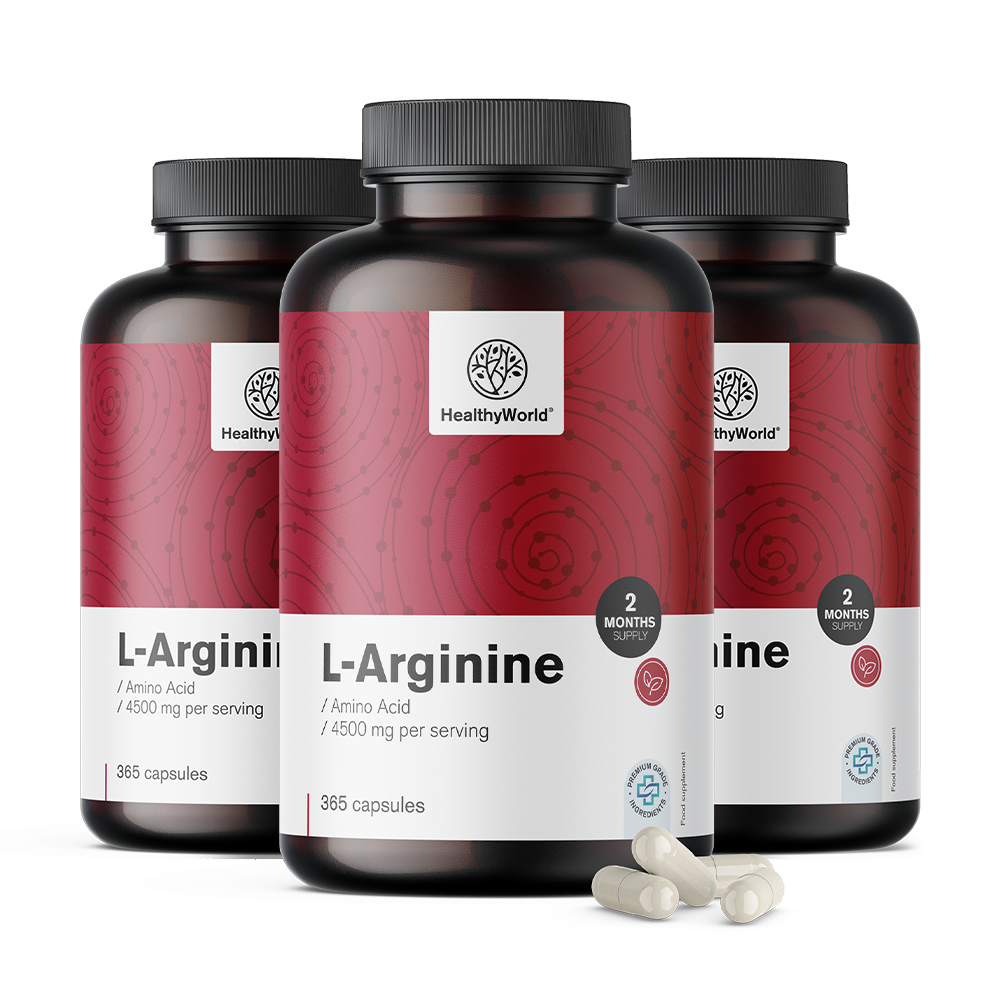 L-arginina 4500 mg w kapsułkach.