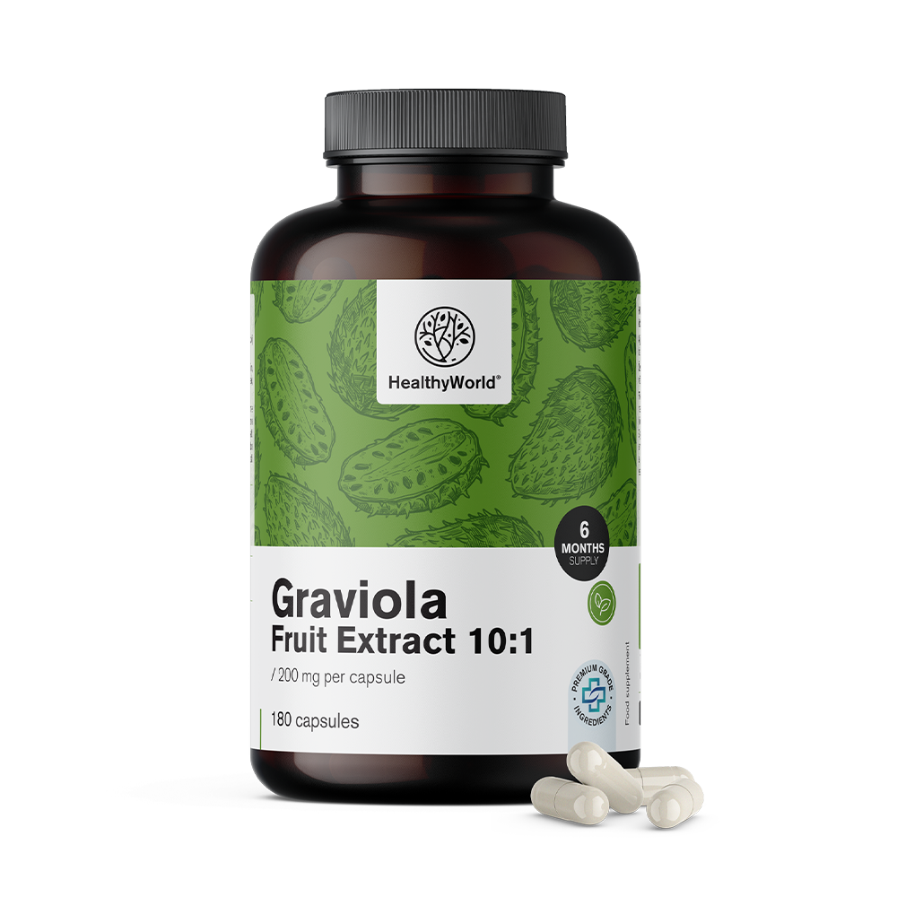 Graviola 200 mg - ekstrakt 10:1Graviola 200 mg - ekstrakt 10:1