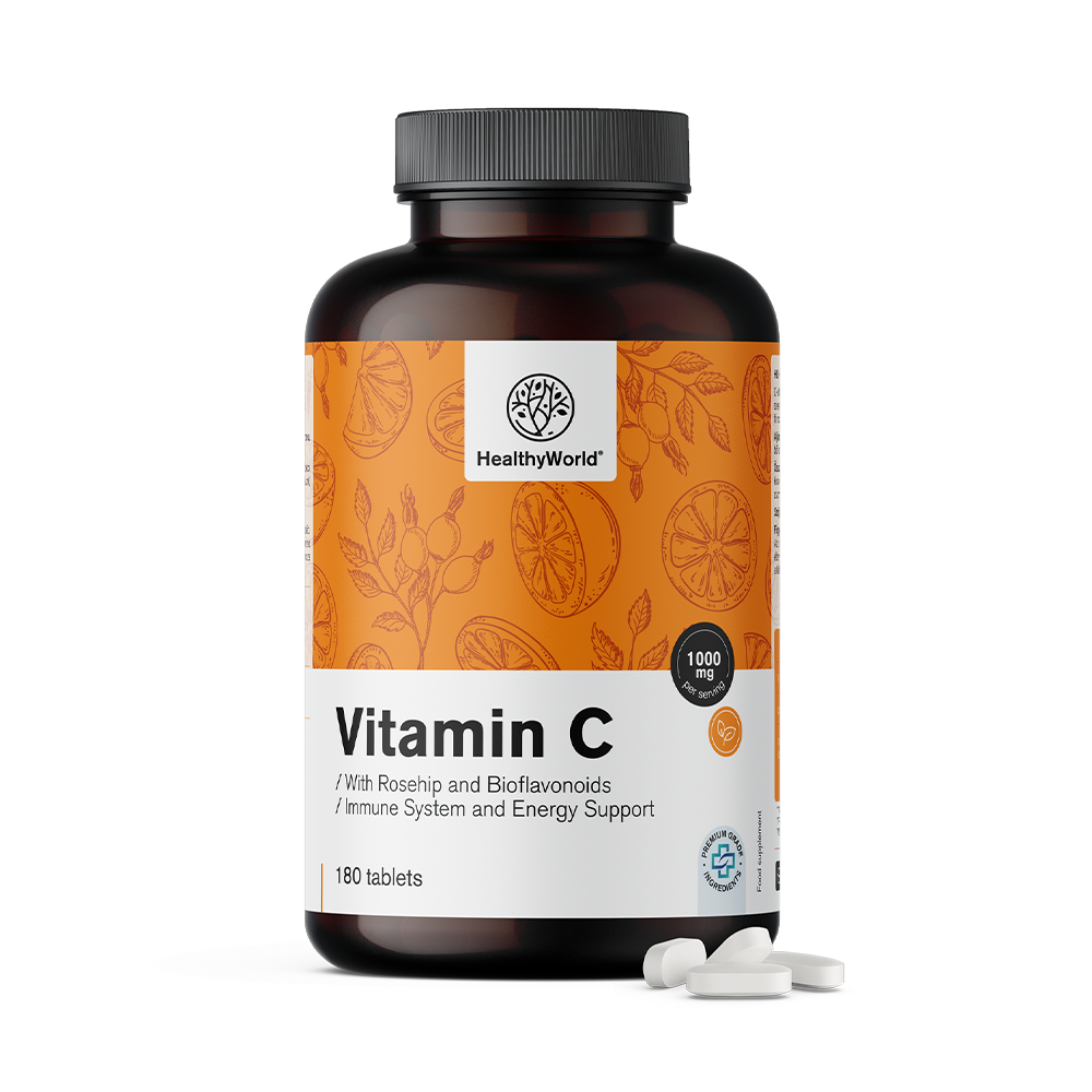 Witamina C 1000 mg - z dziką różą i bioflawonoidami.