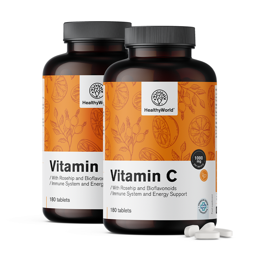 Witamina C 1000 mg - z dziką różą i bioflawonoidami.