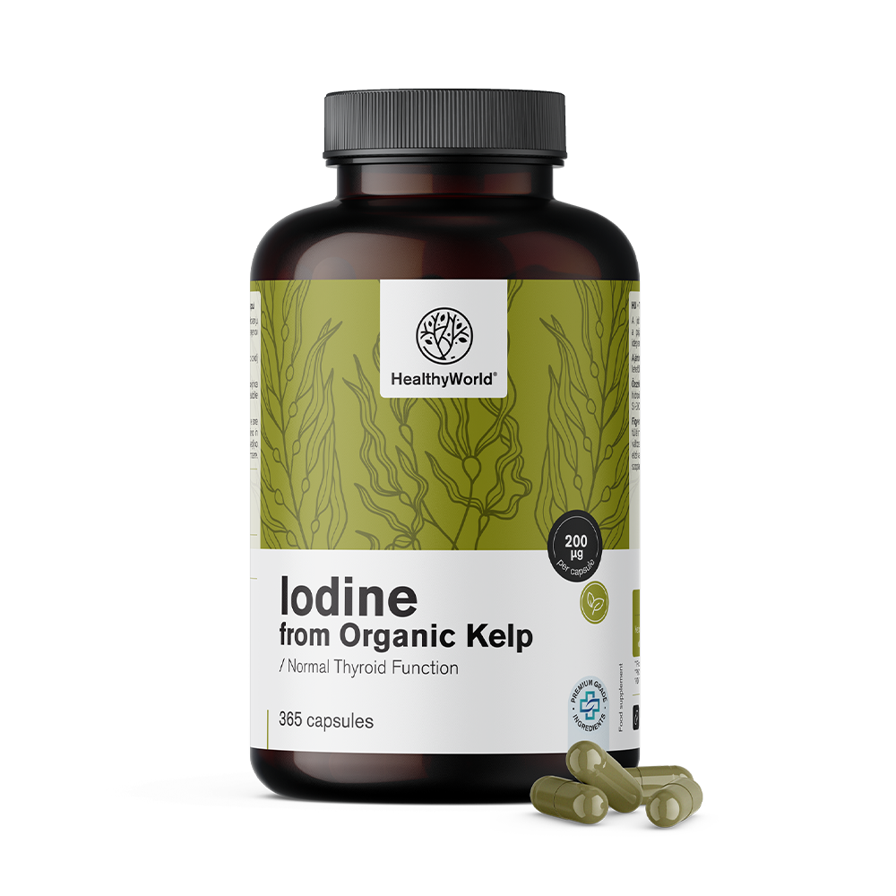 Naturalny jod 200 µg - z BIO alg kelpNaturalny jod 200 µg - z BIO alg kelp