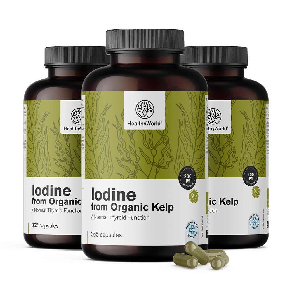 Naturalny jod 200 µg - z BIO alg kelpNaturalny jod 200 µg - z BIO alg kelp